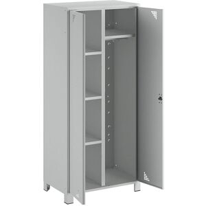 EUROKRAFTpro Kleiderschrank - 6 Fächer, Hellgrau, 800mm EUROKRAFTpro Kleiderschrank - 6 Fächer, Hellgrau, 800mm