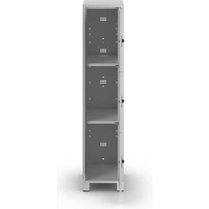 Armario de Compartimentos Eurokraft Pro - 3 Compartimentos, Gris Claro, 558mm Altura Armario de Compartimentos Eurokraft Pro - 3 Compartimentos, Gris Claro, 558mm Altura