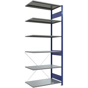 Estante de acero Eurokraft pro - 2500mm, Azul, Ajustable, 6 estantes Estante de acero Eurokraft pro - 2500mm, Azul, Ajustable, 6 estantes
