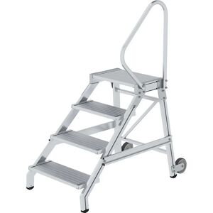 Escalera de montaje eurokraft pro - Carga 300kg, Móvil, 4 peldaños Escalera de montaje eurokraft pro - Carga 300kg, Móvil, 4 peldaños