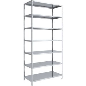 Estantería de almacén galvanizada EUROKRAFTpro - Semi pesada, 3000mm Estantería de almacén galvanizada EUROKRAFTpro - Semi pesada, 3000mm