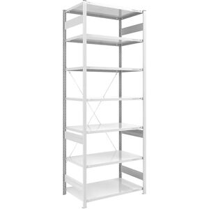 Eurokraft pro Estantería de almacén ligera RAL 7035 - Estantería básica Eurokraft pro Estantería de almacén ligera RAL 7035 - Estantería básica