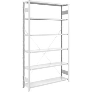 Estantería robusta EUROKRAFTpro - 2500mm, 1300x400mm, RAL 7035 Estantería robusta EUROKRAFTpro - 2500mm, 1300x400mm, RAL 7035