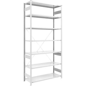 Estantería ensamblable amplia RAL 7035 - 3000mm, 1300x600mm Estantería ensamblable amplia RAL 7035 - 3000mm, 1300x600mm