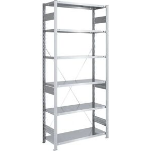 Estantería ensamblable para cargas pesadas Eurokraft pro - 2500mm - acero galvanizado Estantería ensamblable para cargas pesadas Eurokraft pro - 2500mm - acero galvanizado