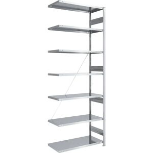 Estantería pesada galvanizada Eurokraft - Altura 3000 mm, ampliación 1000 x 600 mm Estantería pesada galvanizada Eurokraft - Altura 3000 mm, ampliación 1000 x 600 mm