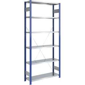Estantería Eurokraft Pro Azul - Estante con inserciones, zincada, 2500x1000mm Estantería Eurokraft Pro Azul - Estante con inserciones, zincada, 2500x1000mm