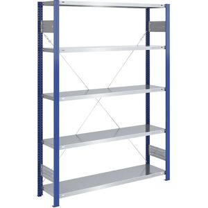 Estantería de almacén azul Eurokraft pro - Estante 2000x1300mm Estantería de almacén azul Eurokraft pro - Estante 2000x1300mm