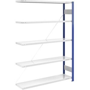 Estantería ajustable Eurokraft - 2000x1300mm - Gris claro y azul - Estante de almacenamiento Estantería ajustable Eurokraft - 2000x1300mm - Gris claro y azul - Estante de almacenamiento