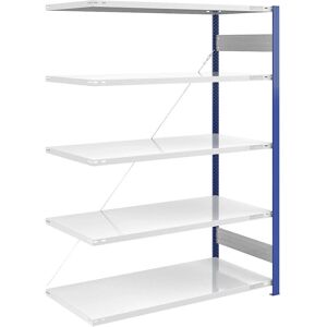 Estantería ajustable Eurokraft - Gris claro, Soportes azules - 2000x1300mm Estantería ajustable Eurokraft - Gris claro, Soportes azules - 2000x1300mm