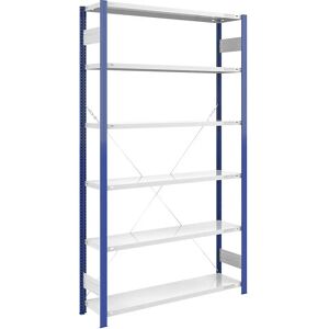 Estantería Eurokraft Azul - 2500x1300mm - Estantería básica de almacén Estantería Eurokraft Azul - 2500x1300mm - Estantería básica de almacén