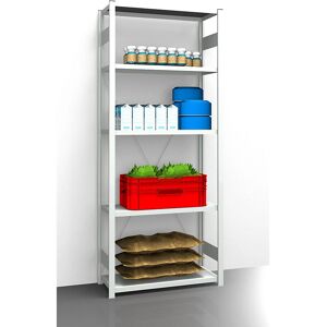 Estantería higiénica ensamblable EUROKRAFTpro - 2350mm, 5 baldas Estantería higiénica ensamblable EUROKRAFTpro - 2350mm, 5 baldas