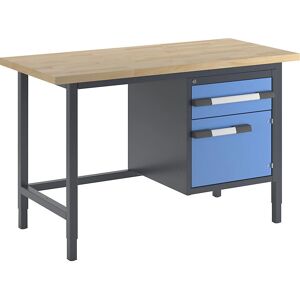 Banco de trabajo ajustable Eurokraft Pro - Marco de acero - 1500mm de ancho Banco de trabajo ajustable Eurokraft Pro - Marco de acero - 1500mm de ancho