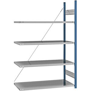 Estantería Modular Eurokraft Pro - Ajustable, Galvanizada, 2000mm Estantería Modular Eurokraft Pro - Ajustable, Galvanizada, 2000mm