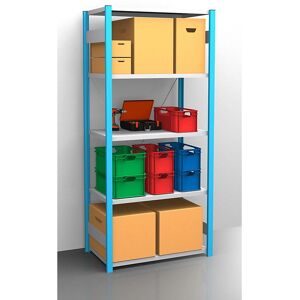 EUROKRAFTpro Verstellbares Stahlregal - Grundmodell, 2350mm, 965mm, 650mm EUROKRAFTpro Verstellbares Stahlregal - Grundmodell, 2350mm, 965mm, 650mm