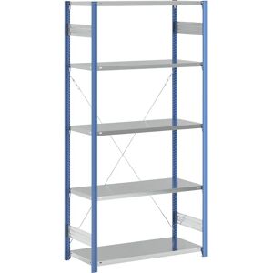 Estantería de acero EUROKRAFTpro - Ajustable, Zinc y Azul - 2350mm Estantería de acero EUROKRAFTpro - Ajustable, Zinc y Azul - 2350mm