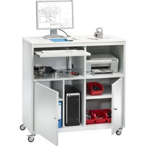 Bureau PC mobile Eurokraft Basic - Poste de travail - Publicité Bureau PC mobile Eurokraft Basic - Poste de travail - Publicité