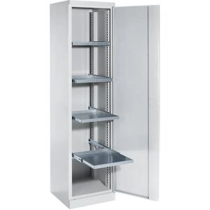 Armario para materiales EUROKRAFTpro - 4 estantes, acero, gris claro RAL 7035 Armario para materiales EUROKRAFTpro - 4 estantes, acero, gris claro RAL 7035