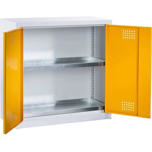 Armario de acero eurokraft basic - 900mm, 2 puertas, gris Armario de acero eurokraft basic - 900mm, 2 puertas, gris