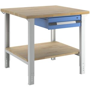 Eurokraft Pro Serie 7000 Banco de Trabajo - Modular, Haya, Azul Claro - Bancos de Trabajo Eurokraft Pro Serie 7000 Banco de Trabajo - Modular, Haya, Azul Claro - Bancos de Trabajo