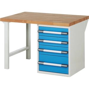 Banco de trabajo Serie 7000 Eurokraft Pro - Sistema modular, 4 cajones, 1250x900mm Banco de trabajo Serie 7000 Eurokraft Pro - Sistema modular, 4 cajones, 1250x900mm
