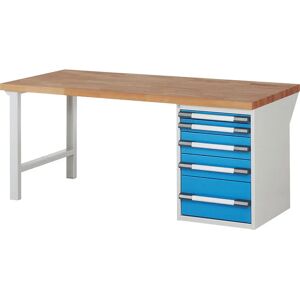 Banco de trabajo modular Eurokraft Pro - 5 cajones - 2000x900mm Banco de trabajo modular Eurokraft Pro - 5 cajones - 2000x900mm