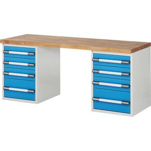 Eurokraft Pro Mesa Modular Azul RAL 5012 8 Cajones - Mesa de trabajo Eurokraft Pro Mesa Modular Azul RAL 5012 8 Cajones - Mesa de trabajo