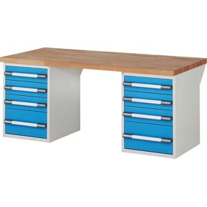 Eurokraft Pro Banco de Trabajo - Sistema Modular con 8 Cajones - Azul Claro Eurokraft Pro Banco de Trabajo - Sistema Modular con 8 Cajones - Azul Claro
