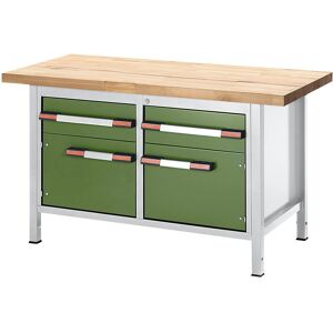 Banco da lavoro regolabile Eurokraftpro - 1500mm Grigio Chiaro / Verde Banco da lavoro regolabile Eurokraftpro - 1500mm Grigio Chiaro / Verde