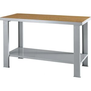 Eurokraft Basic Banco de trabajo pesado - 1500x700mm, Gris claro Eurokraft Basic Banco de trabajo pesado - 1500x700mm, Gris claro