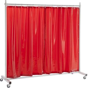 Pantalla protectora de soldadura, móvil, 2100x2100mm, Rojo Pantalla protectora de soldadura, móvil, 2100x2100mm, Rojo