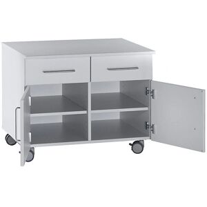 Armario inferior de laboratorio Kaiserkraft - 2 cajones, 2 puertas, 2 baldas, Gris Armario inferior de laboratorio Kaiserkraft - 2 cajones, 2 puertas, 2 baldas, Gris