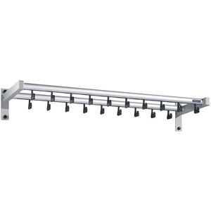 Eurokraft Pro Wandhaken - 19 Haken, Hutablage, Silber Eurokraft Pro Wandhaken - 19 Haken, Hutablage, Silber