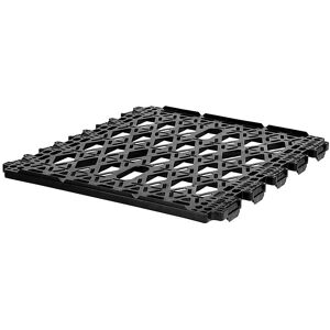 Kaiserkraft Prateleira de plástico para contentores móveis - 3 lados, preto intenso Kaiserkraft Prateleira de plástico para contentores móveis - 3 lados, preto intenso