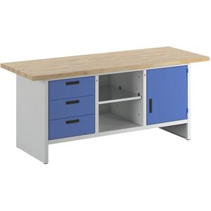 Eurokraft Basic Masă de lucru - 2000mm, 3 sertare, 1 ușă Eurokraft Basic Masă de lucru - 2000mm, 3 sertare, 1 ușă