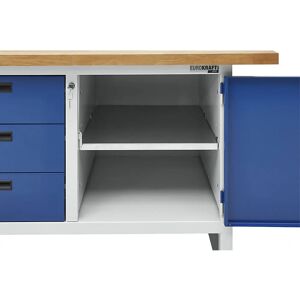 Eurokraft Basic Balda - Raft lateral pentru banc de lucru, Zincat Eurokraft Basic Balda - Raft lateral pentru banc de lucru, Zincat