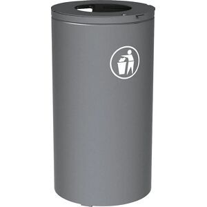 PROCITY OLBIA Outdoor Abfallbehälter - 80L, Grau, Edelstahl PROCITY OLBIA Outdoor Abfallbehälter - 80L, Grau, Edelstahl