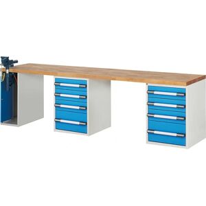 eurokraft pro 7000 - Banco da lavoro modulare - 8 cassetti - Grigio chiaro eurokraft pro 7000 - Banco da lavoro modulare - 8 cassetti - Grigio chiaro