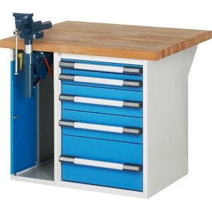 Eurokraft pro Serie 7000 - Banco de trabajo, sistema modular, 5 cajones Eurokraft pro Serie 7000 - Banco de trabajo, sistema modular, 5 cajones