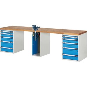 Eurokraft Pro Serie 7000 Banco de Trabajo - Sistema Modular con 10 Cajones Eurokraft Pro Serie 7000 Banco de Trabajo - Sistema Modular con 10 Cajones
