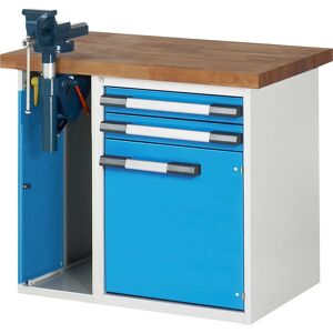 Eurokraft Pro Serie 7000 Banco de Trabajo - 2 Cajones, 1 Puerta, Tornillo Eurokraft Pro Serie 7000 Banco de Trabajo - 2 Cajones, 1 Puerta, Tornillo