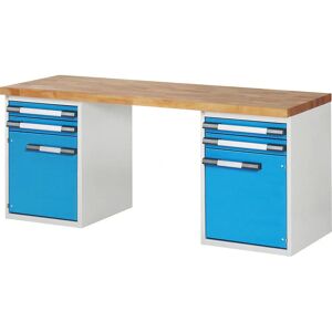 eurokraft pro Serie 7000 - Banco da lavoro, sistema modulare, 4 cassetti, 2 ante - Bancali di lavoro eurokraft pro Serie 7000 - Banco da lavoro, sistema modulare, 4 cassetti, 2 ante - Bancali di lavoro
