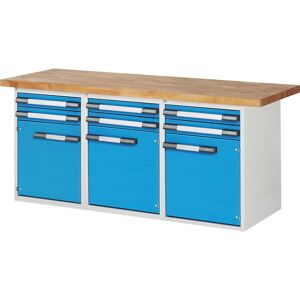Eurokraft pro Serie 7000 - Banco de trabajo - Sistema modular, 6 cajones, 3 puertas Eurokraft pro Serie 7000 - Banco de trabajo - Sistema modular, 6 cajones, 3 puertas
