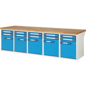 Eurokraft pro Serie 7000 - Banco de trabajo modular - 10 cajones 5 puertas Eurokraft pro Serie 7000 - Banco de trabajo modular - 10 cajones 5 puertas