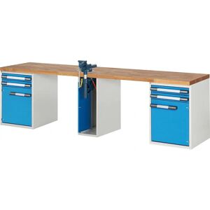 eurokraft pro Serie 7000 - Banco de trabajo modular - 4 cajones, 2 puertas eurokraft pro Serie 7000 - Banco de trabajo modular - 4 cajones, 2 puertas