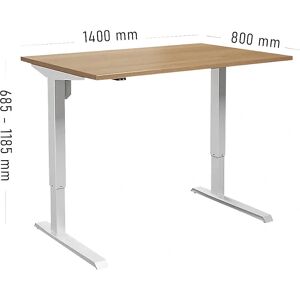 Eurokraft Venla Mesa de Altura Regulável Elétricamente - Retangular - 1400x800mm Eurokraft Venla Mesa de Altura Regulável Elétricamente - Retangular - 1400x800mm