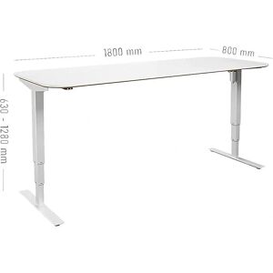 Escritorio Ajustable Eléctricamente Kaiserkraft - Moderno, Blanco - 1800x800mm Escritorio Ajustable Eléctricamente Kaiserkraft - Moderno, Blanco - 1800x800mm