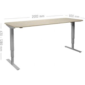 Escritorio Ajustable Eléctrico Kaiserkraft - Rectangular con Esquinas Redondeadas Escritorio Ajustable Eléctrico Kaiserkraft - Rectangular con Esquinas Redondeadas