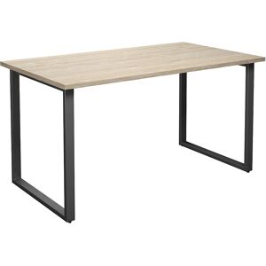 Mesa Kaiserkraft DUO-O - Rectangular, 800x1400mm, Roble/Negro Mesa Kaiserkraft DUO-O - Rectangular, 800x1400mm, Roble/Negro