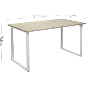Mesa multifuncional KaiserKraft DUO-O - Rectangular, 800x1400mm, Roble/Blanco Mesa multifuncional KaiserKraft DUO-O - Rectangular, 800x1400mm, Roble/Blanco